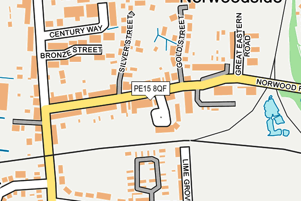 PE15 8QF map - OS OpenMap – Local (Ordnance Survey)
