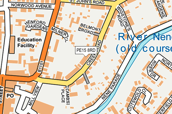 PE15 8RD map - OS OpenMap – Local (Ordnance Survey)