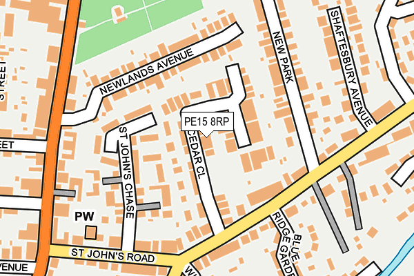 PE15 8RP map - OS OpenMap – Local (Ordnance Survey)