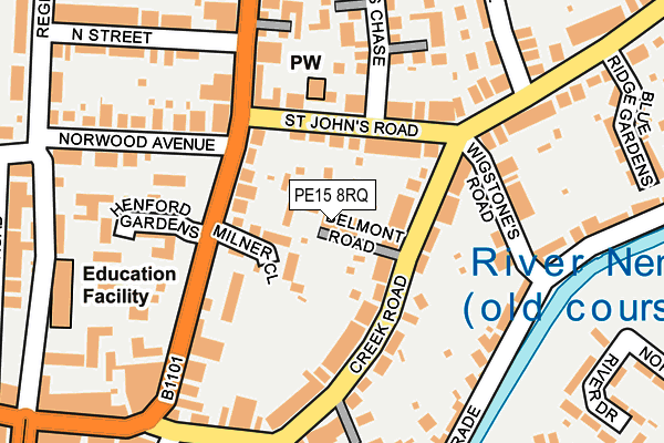 PE15 8RQ map - OS OpenMap – Local (Ordnance Survey)