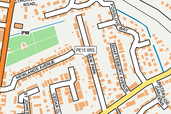 PE15 8RS map - OS OpenMap – Local (Ordnance Survey)