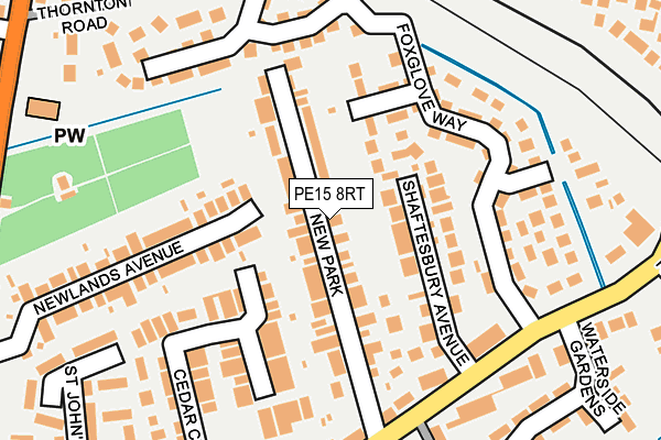 PE15 8RT map - OS OpenMap – Local (Ordnance Survey)