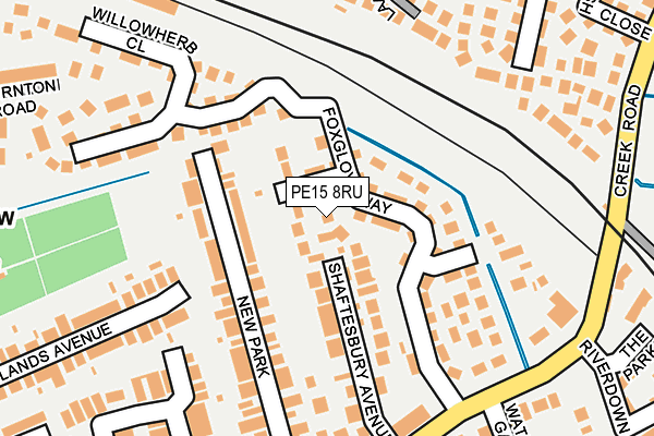 PE15 8RU map - OS OpenMap – Local (Ordnance Survey)