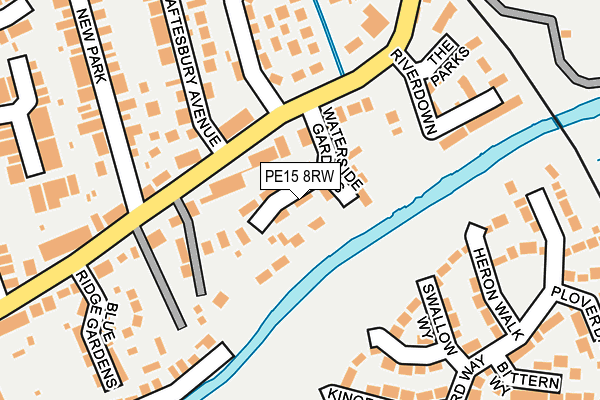 PE15 8RW map - OS OpenMap – Local (Ordnance Survey)