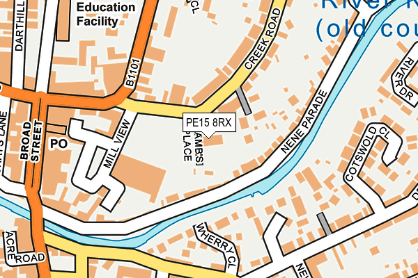 PE15 8RX map - OS OpenMap – Local (Ordnance Survey)
