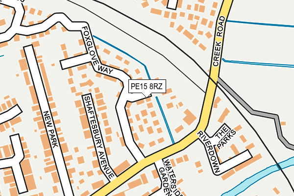 PE15 8RZ map - OS OpenMap – Local (Ordnance Survey)