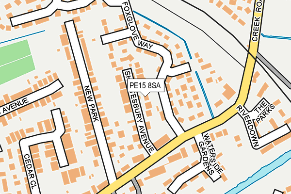 PE15 8SA map - OS OpenMap – Local (Ordnance Survey)