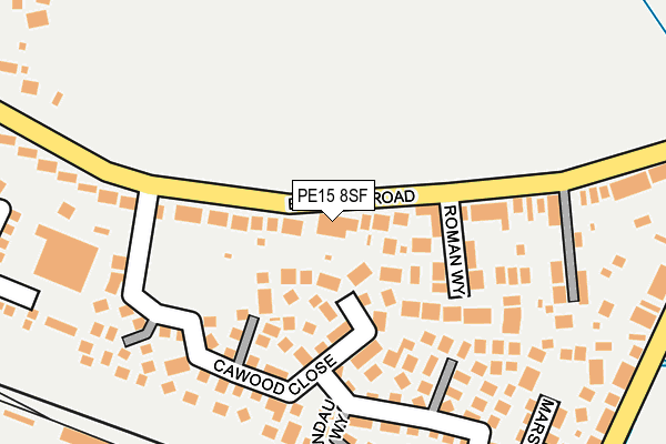 PE15 8SF map - OS OpenMap – Local (Ordnance Survey)