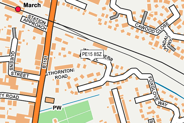 PE15 8SZ map - OS OpenMap – Local (Ordnance Survey)