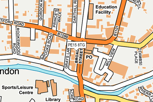 PE15 8TG map - OS OpenMap – Local (Ordnance Survey)