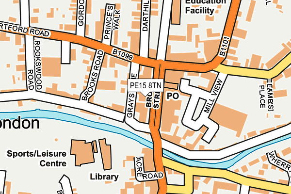 PE15 8TN map - OS OpenMap – Local (Ordnance Survey)
