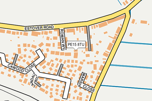 PE15 8TU map - OS OpenMap – Local (Ordnance Survey)