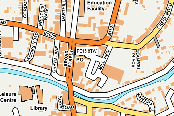 PE15 8TW map - OS OpenMap – Local (Ordnance Survey)
