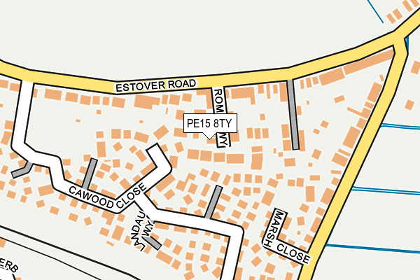 PE15 8TY map - OS OpenMap – Local (Ordnance Survey)