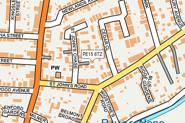 PE15 8TZ map - OS OpenMap – Local (Ordnance Survey)