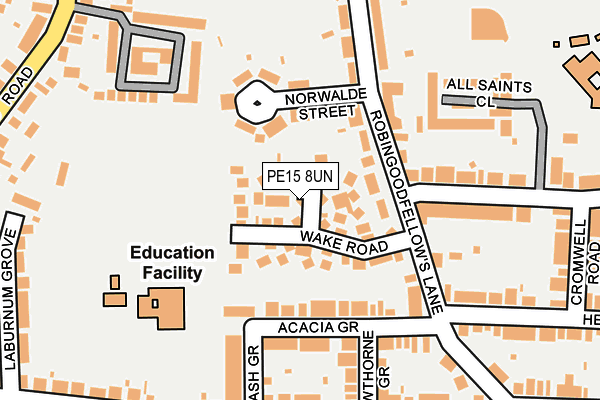 PE15 8UN map - OS OpenMap – Local (Ordnance Survey)