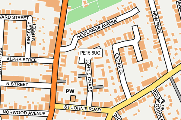 PE15 8UQ map - OS OpenMap – Local (Ordnance Survey)