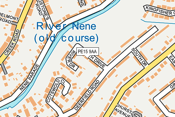 PE15 9AA map - OS OpenMap – Local (Ordnance Survey)