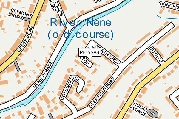 PE15 9AB map - OS OpenMap – Local (Ordnance Survey)