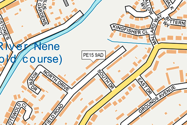 PE15 9AD map - OS OpenMap – Local (Ordnance Survey)