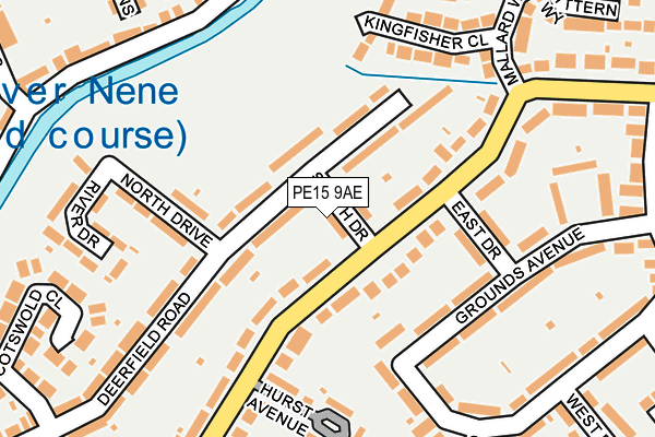 PE15 9AE map - OS OpenMap – Local (Ordnance Survey)