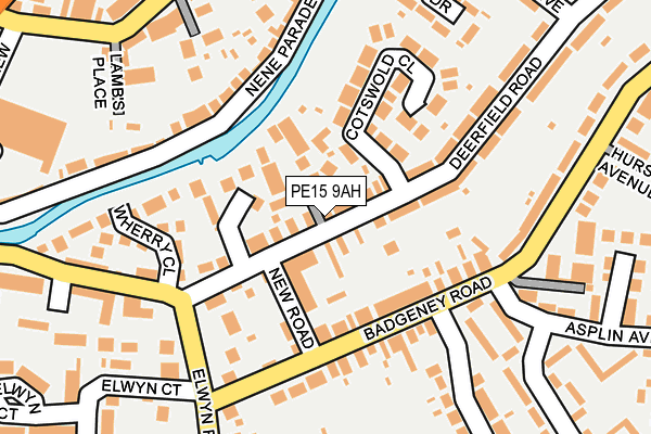 PE15 9AH map - OS OpenMap – Local (Ordnance Survey)