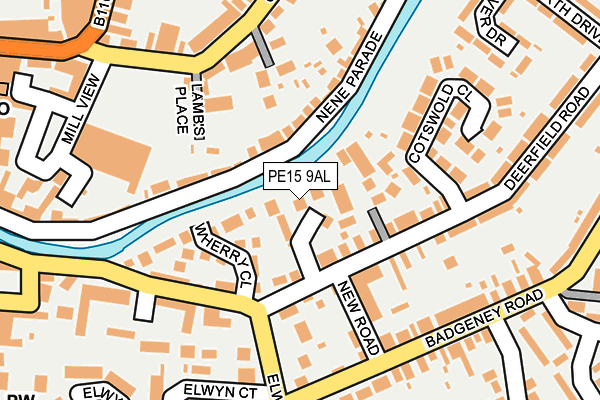 PE15 9AL map - OS OpenMap – Local (Ordnance Survey)