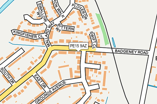 PE15 9AZ map - OS OpenMap – Local (Ordnance Survey)