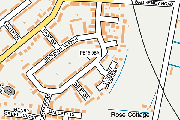 PE15 9BA map - OS OpenMap – Local (Ordnance Survey)