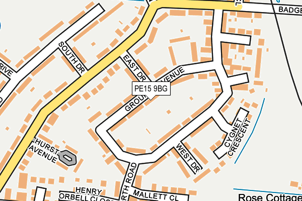 PE15 9BG map - OS OpenMap – Local (Ordnance Survey)