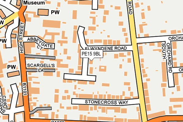 PE15 9BL map - OS OpenMap – Local (Ordnance Survey)