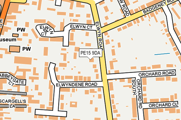 PE15 9DA map - OS OpenMap – Local (Ordnance Survey)