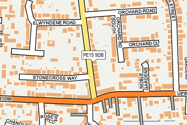 PE15 9DB map - OS OpenMap – Local (Ordnance Survey)