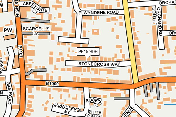 PE15 9DH map - OS OpenMap – Local (Ordnance Survey)