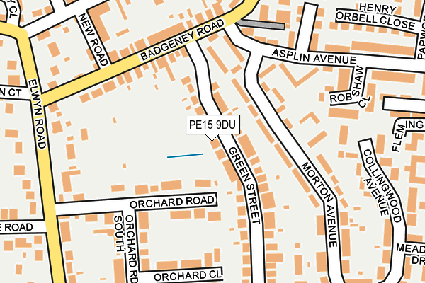 PE15 9DU map - OS OpenMap – Local (Ordnance Survey)