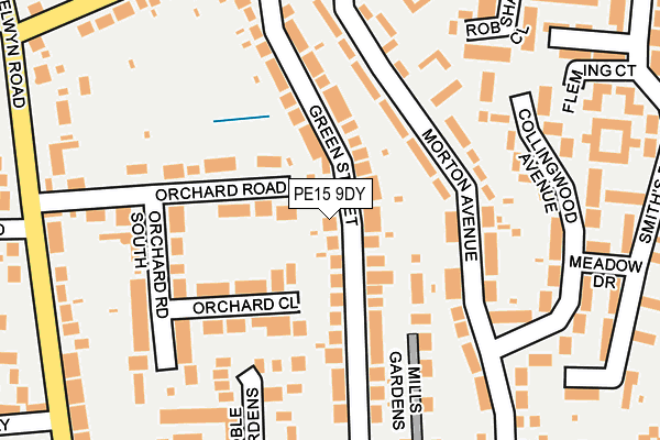 PE15 9DY map - OS OpenMap – Local (Ordnance Survey)