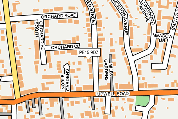 PE15 9DZ map - OS OpenMap – Local (Ordnance Survey)
