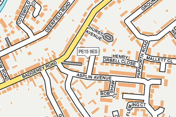 PE15 9ES map - OS OpenMap – Local (Ordnance Survey)