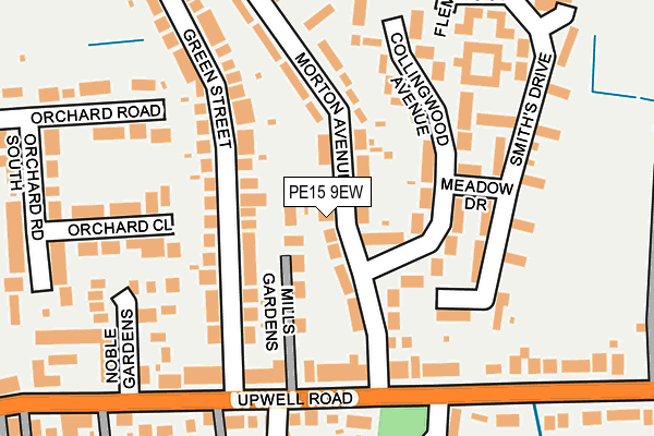 PE15 9EW map - OS OpenMap – Local (Ordnance Survey)