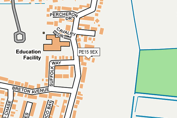 PE15 9EX map - OS OpenMap – Local (Ordnance Survey)