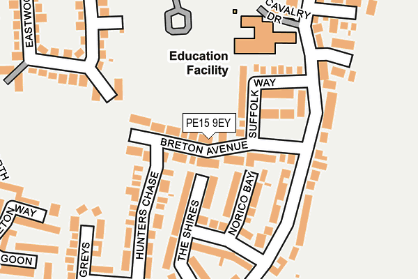 PE15 9EY map - OS OpenMap – Local (Ordnance Survey)
