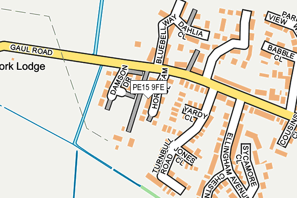 PE15 9FE map - OS OpenMap – Local (Ordnance Survey)