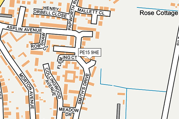 PE15 9HE map - OS OpenMap – Local (Ordnance Survey)