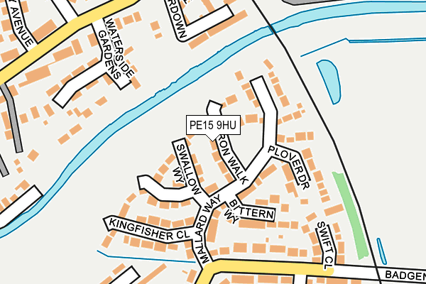 PE15 9HU map - OS OpenMap – Local (Ordnance Survey)