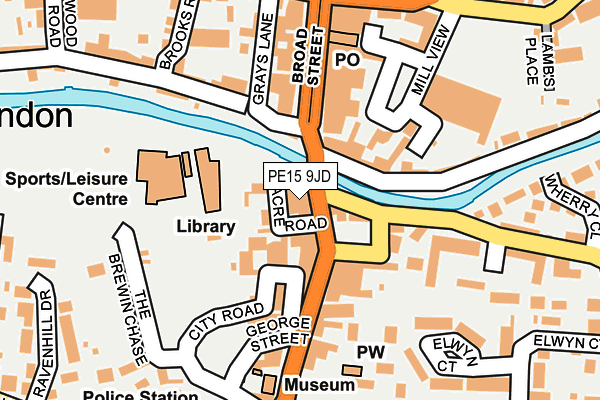 PE15 9JD map - OS OpenMap – Local (Ordnance Survey)