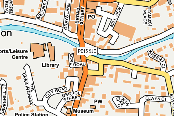 PE15 9JE map - OS OpenMap – Local (Ordnance Survey)