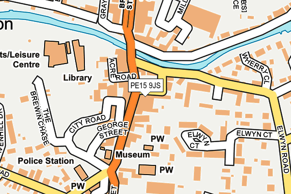 PE15 9JS map - OS OpenMap – Local (Ordnance Survey)
