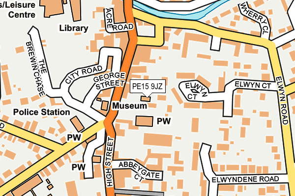 PE15 9JZ map - OS OpenMap – Local (Ordnance Survey)