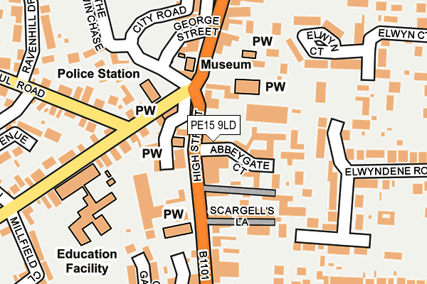 PE15 9LD map - OS OpenMap – Local (Ordnance Survey)