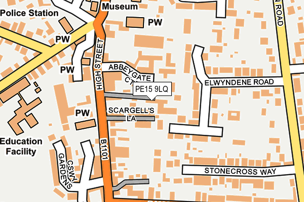 PE15 9LQ map - OS OpenMap – Local (Ordnance Survey)